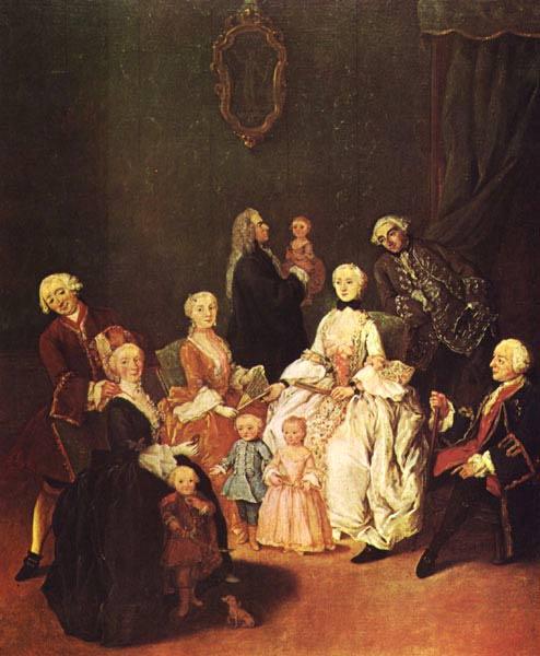 LONGHI, Pietro Patrician Family wg Sweden oil painting art